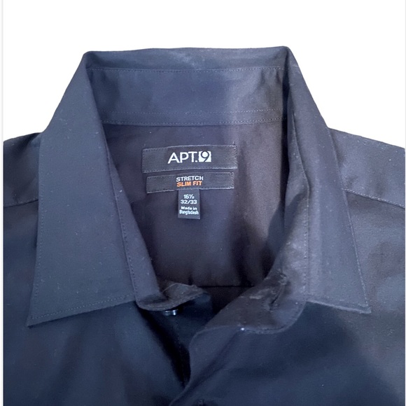 Apt 9 dress shirt in black. Worn only a handful of times - Picture 2 of 3